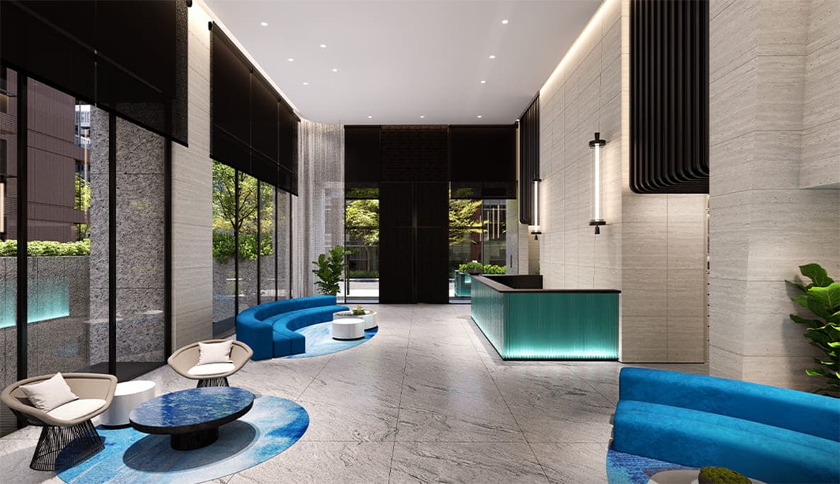 華山松江 LOBBY 3D模擬圖